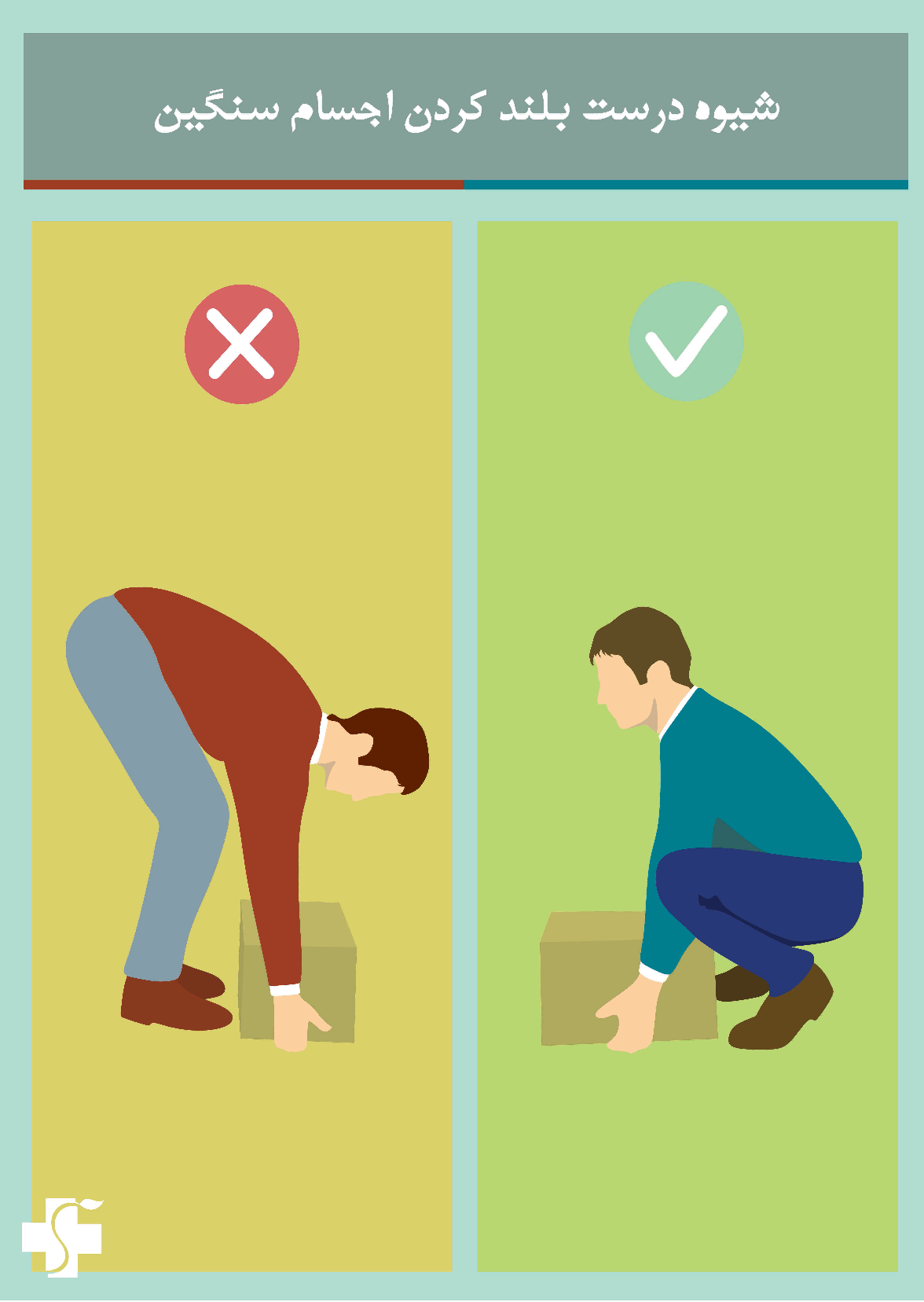 نحوه صحیح بلند کردن اجسام سنگین